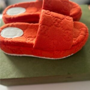 Gucci Women's Orange Slide Sandals